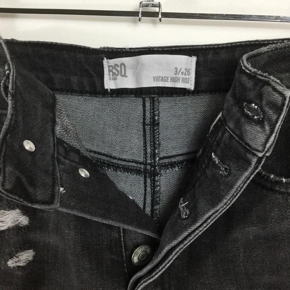 RSQ Buttonfly rawhem distressed highwaisted shorts - Picture 6 of 11